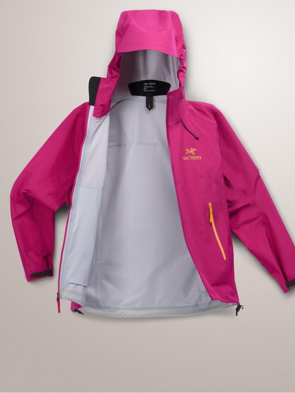 Arc'teryx women Waterproof Shell Jacket hot pink with orange Accents size XS